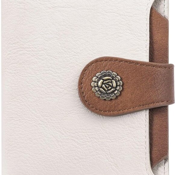 Women’s RFID Blocking Leather Wallet Compact Trifold Zipper Coin Purse - Picture 1 of 6